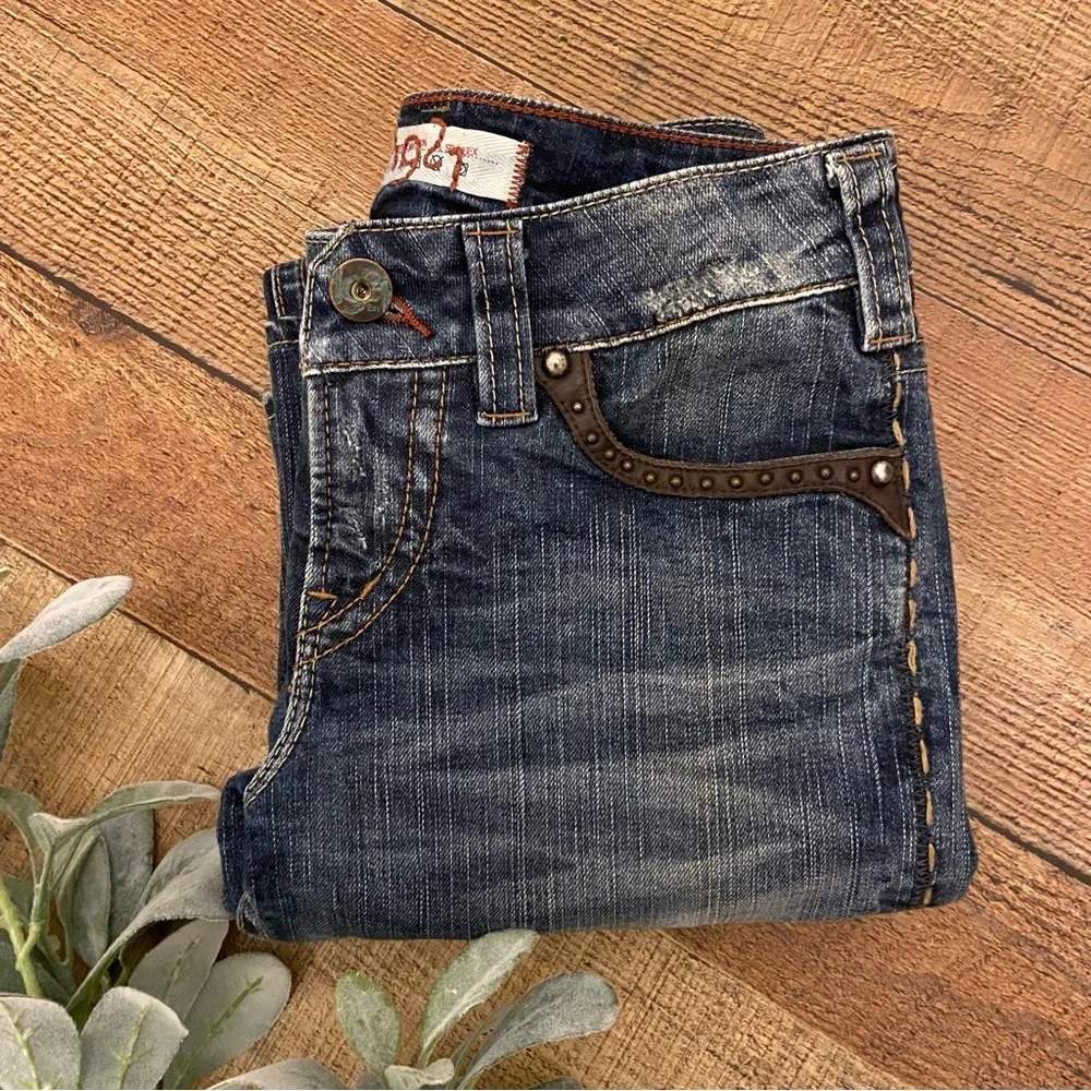 1921 Western Glove Flare JEANS, Cute Western Details - Picture 9 of 14